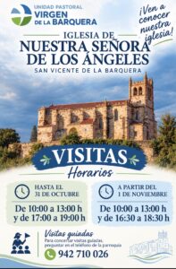 Lee más sobre el artículo Horarios visitas Iglesia Ntra. Sra. de los Ángeles (otoño-invierno)